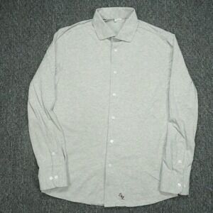 State & Liberty Shirt Men Large Gray Performance Long Sleeve Button Up Stretch